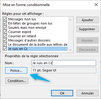 OUtlook - code couleur