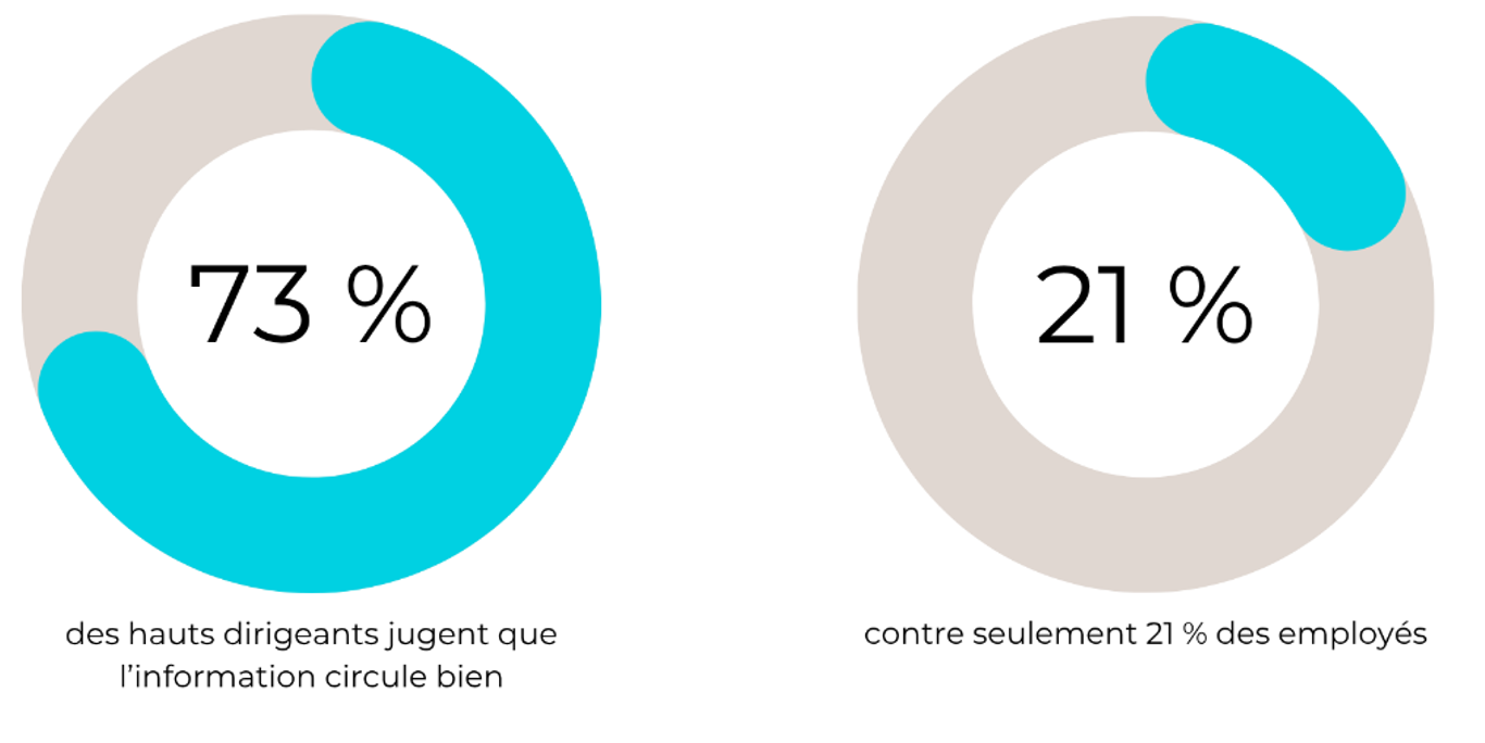 Perception de la circulation de l'information selon le niveau hiérarchique