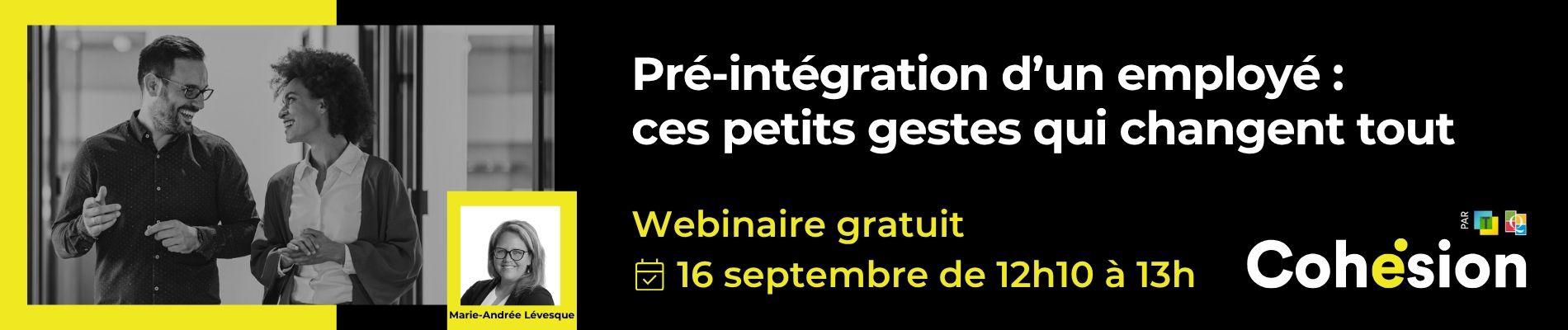Webinaire Pré-intégration d’un employé : ces petits gestes qui changent tout | Technologia